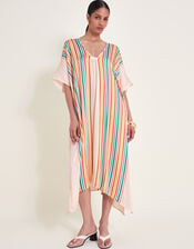 Opal Stripe Kaftan, White (WHITE), large