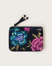 Floral Embroidered Wallet, , large