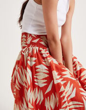 Shelly Abstract Print Maxi Skirt, Orange (RUST), large