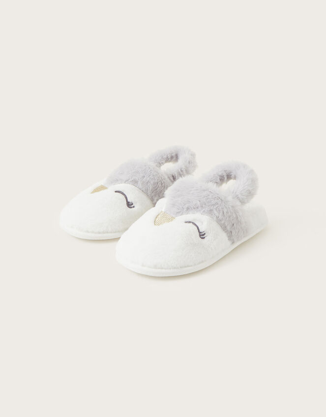 Penny Penguin Slippers and Eye Mask Set, Ivory (IVORY), large