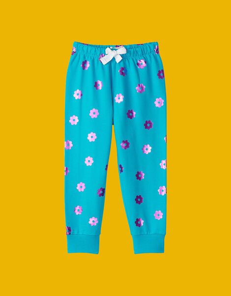 Hatley Blossom Cuff Track Pants, Blue (BLUE), large