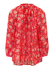 East Floral Print Blouse, Red (RED), large