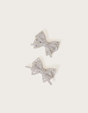 Layered Dazzle Bow Clips Set of Two, , large