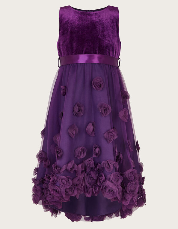 Ianthe 3D Flower Dress, Purple (PURPLE), large