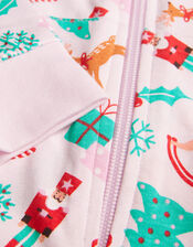 Christmas Jersey Sleepsuit, Pink (PINK), large