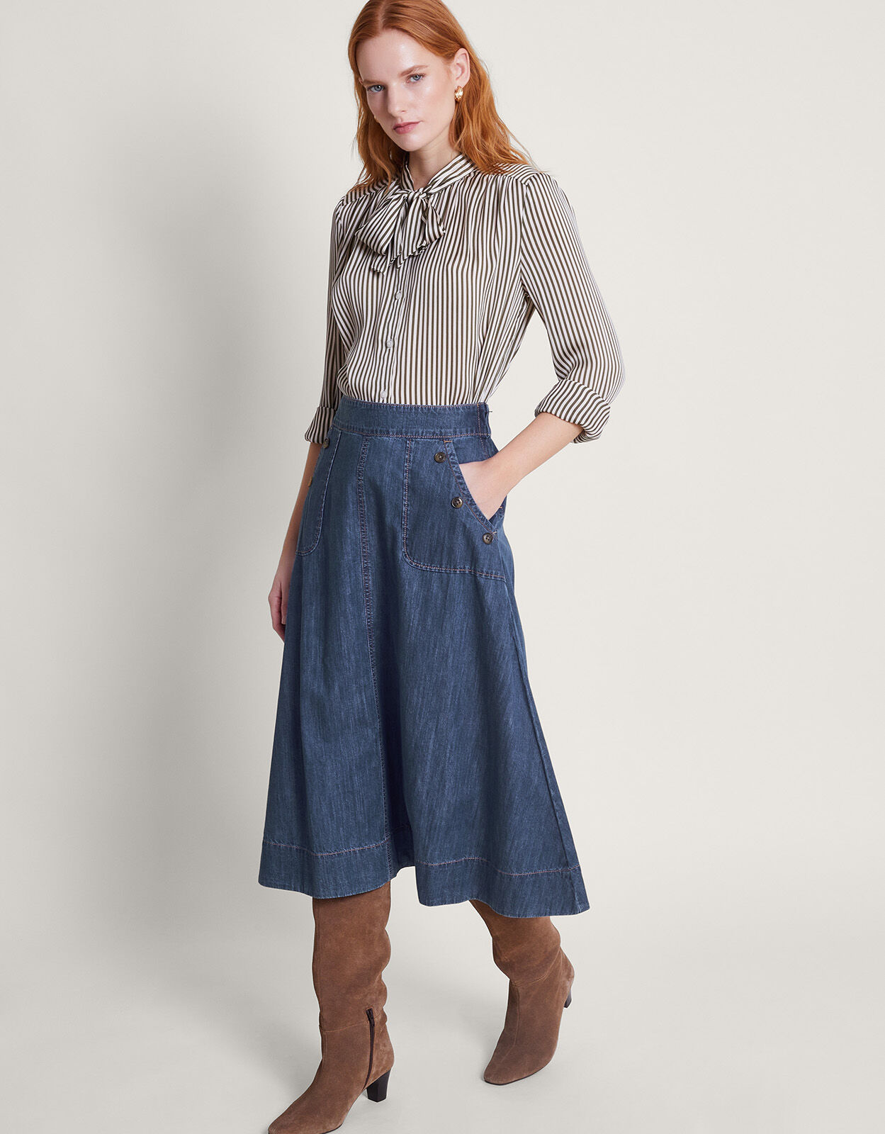 Denim Skirts for Women Over 50: How to Style - 50 IS NOT OLD - A Fashion  And Beauty Blog For Women Over 50