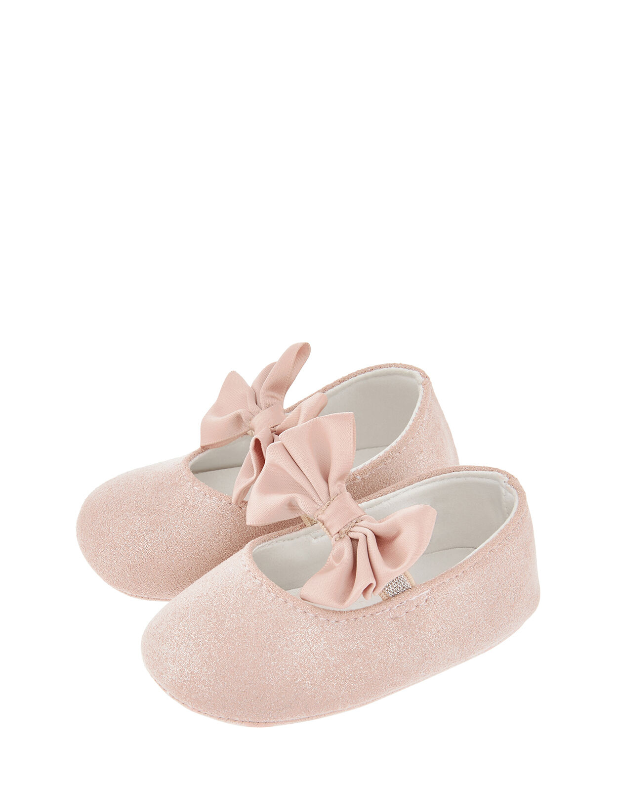 Baby Lottie Satin Bow Bootie Shoes Pink 