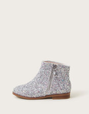 Glitter Chelsea Boots, Silver (SILVER), large