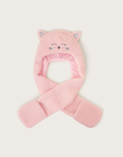 Borg Cat Hat Scarf, Pink (PINK), large