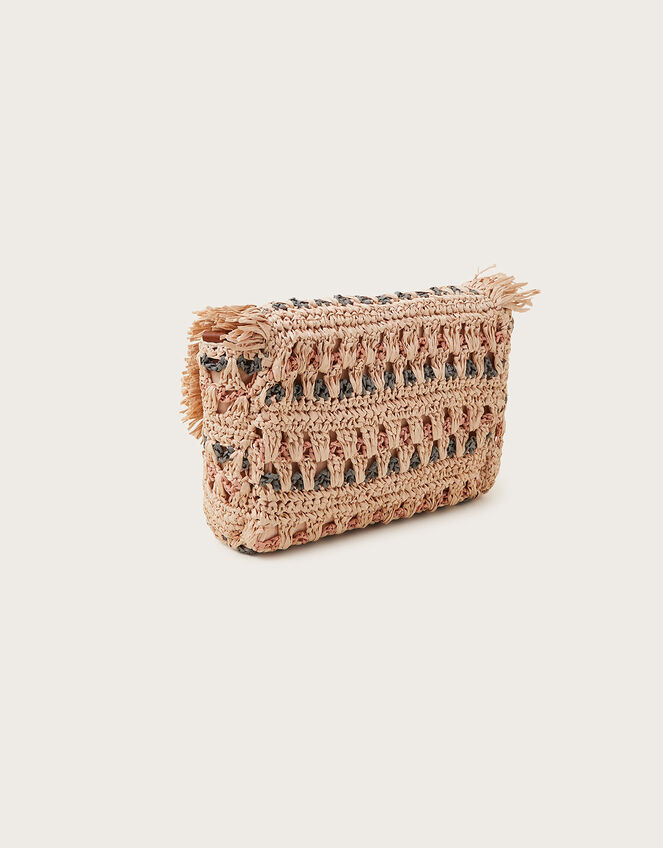 Tonal Raffia Cross-Body Bag, , large