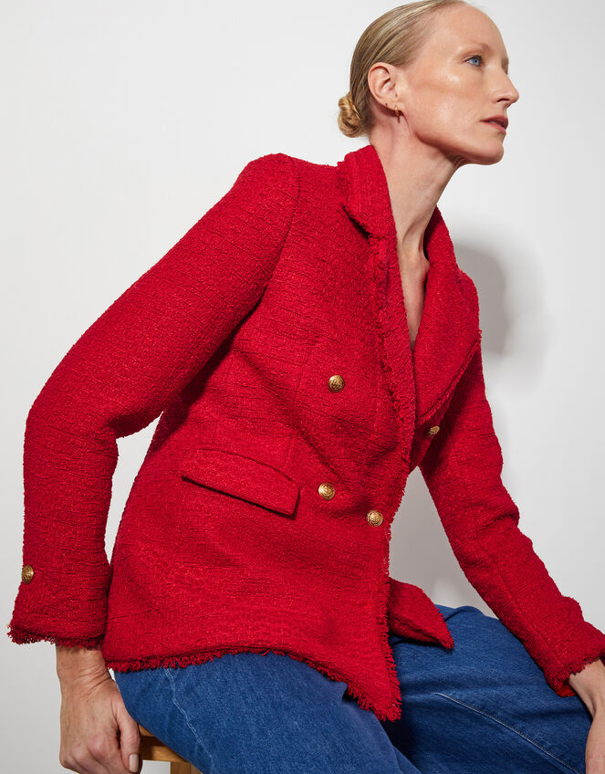 Rubi Tweed Jacket, Red (RED), large