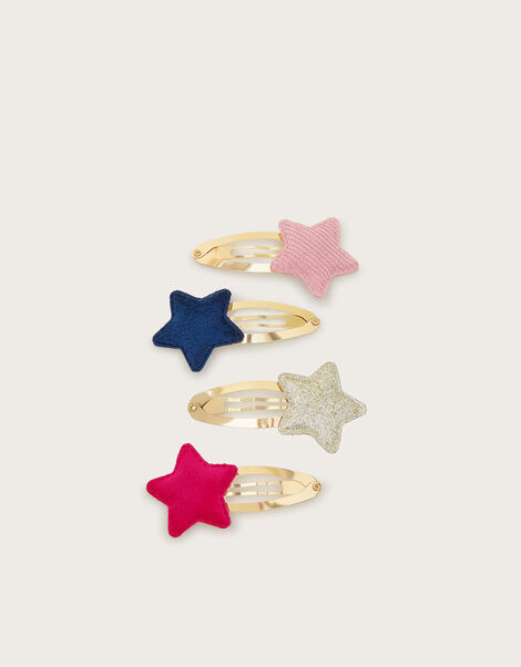 4-Pack Star Snap Hair Clips, , large