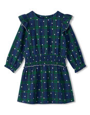 Hatley Tartan Smock Dress, Blue (NAVY), large