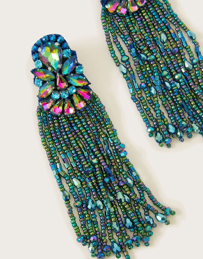 Jewel Beaded Earrings, , large