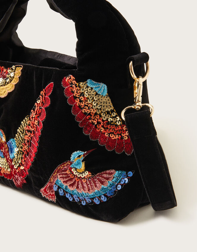 Bird Hand-Embellished Bag, , large