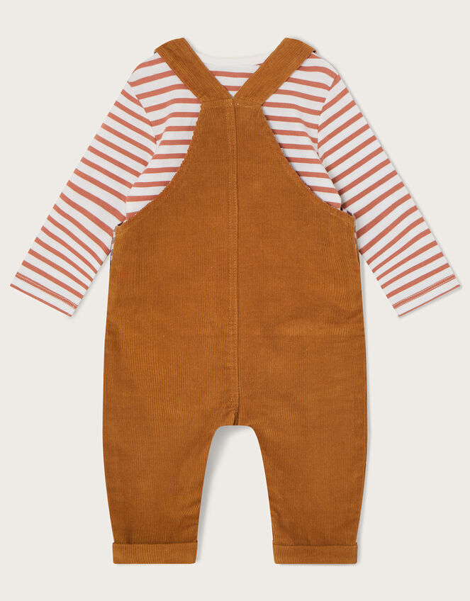 Newborn Fox Dungarees, Camel (CAMEL), large