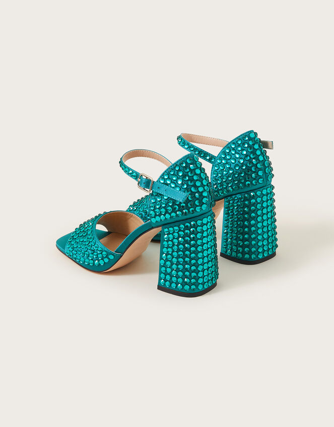 Gem Embellished Heels, Teal (TEAL), large